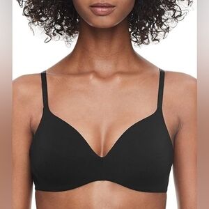 Womens Bra Calvin Klein Black Perfectly Fit Lined Wirefree Contour Bra Lingerie
